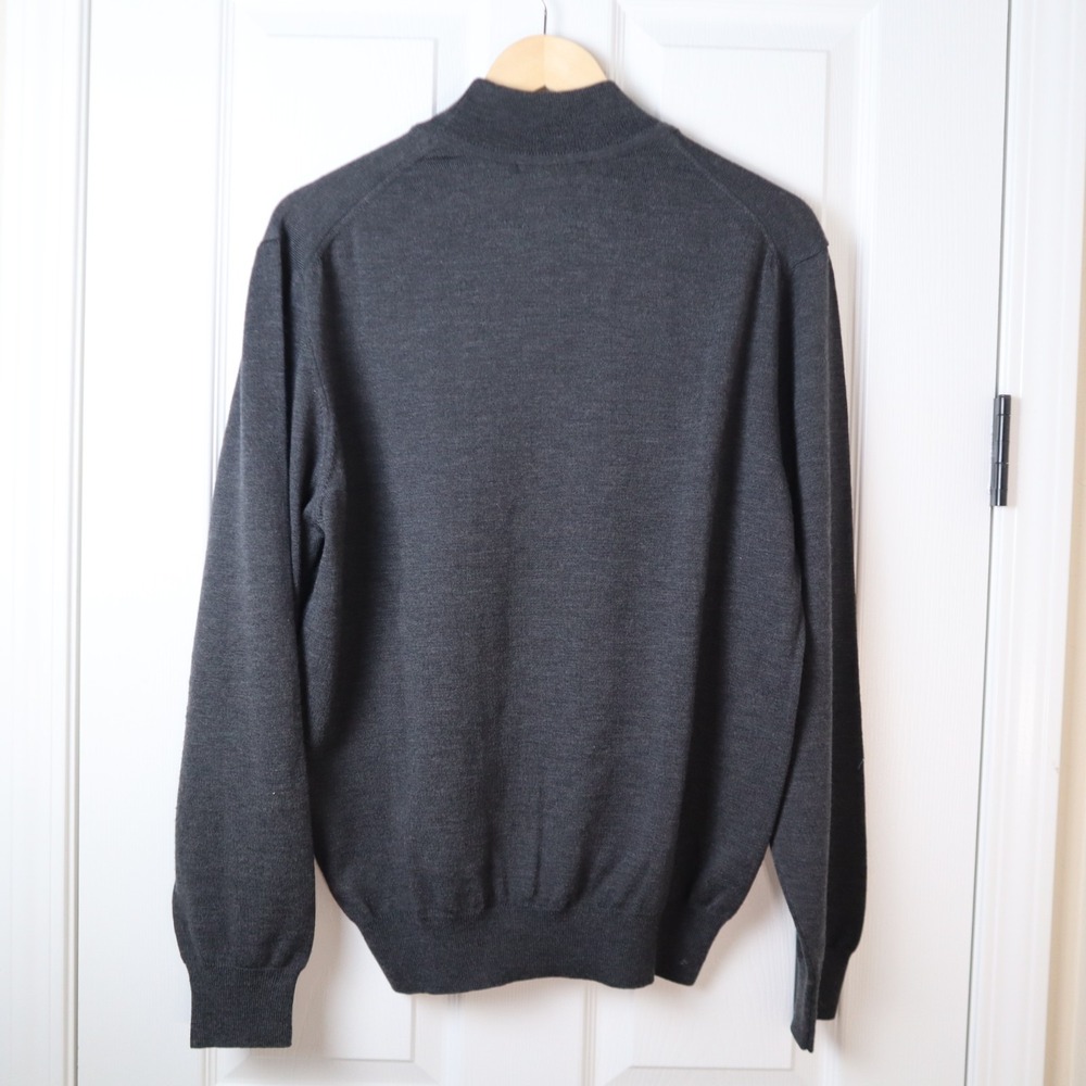 John W. Nordstrom ExtraFine Merino Wool Mock Turtleneck Sweater Mens M Italy Vtg - Picture 3 of 3